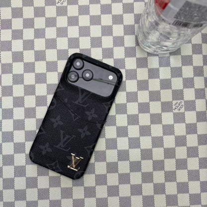 Leather Case with Card Holder For iPhone 17 / 16 / 15 / 14