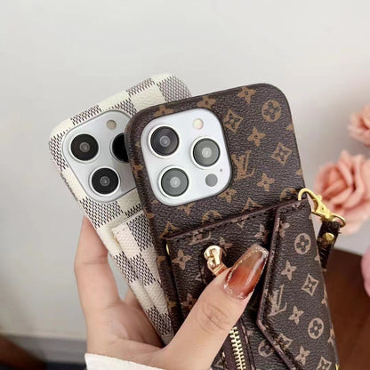 NEW LEATHER WALLET PHONE CASE FOR IPHONE 15 / 14 / 13