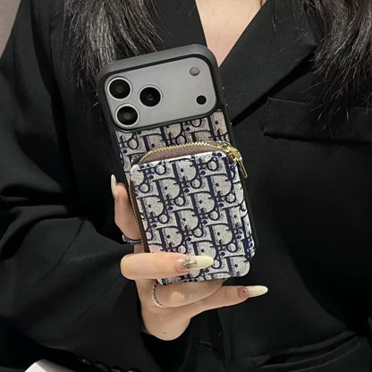 Dior Luxury iPhone Case Card Slot For iPhone 12-18