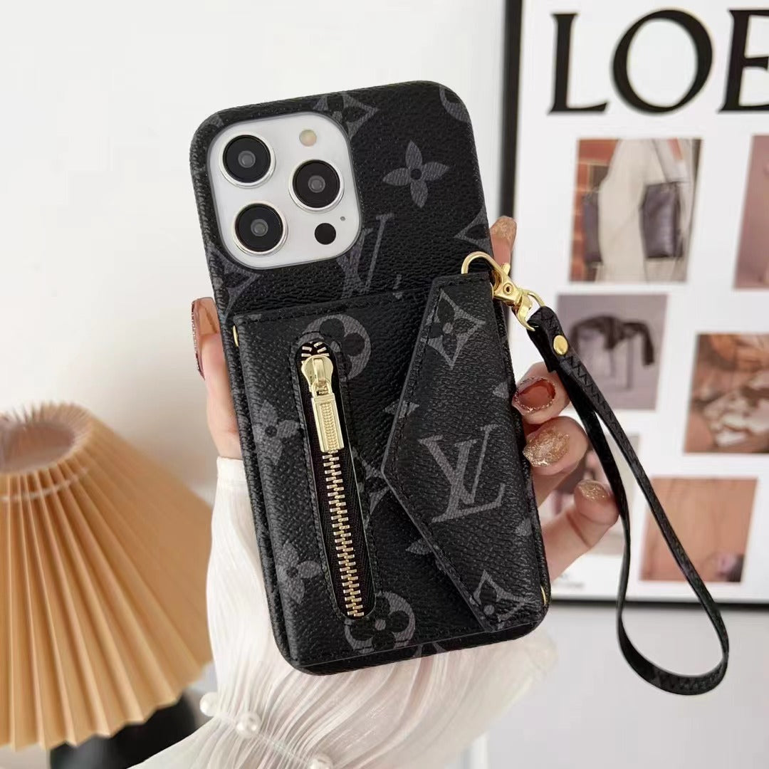 NEW LEATHER WALLET PHONE CASE FOR IPHONE 15 / 14 / 13