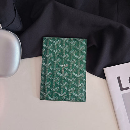 Elegant Goyardine Canvas Passport & Card Covers