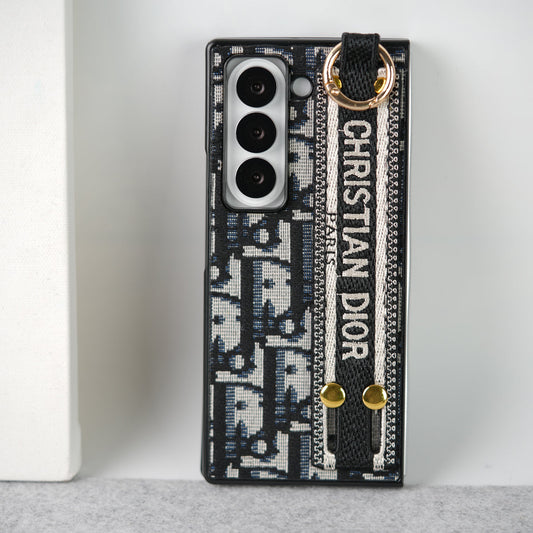 Luxury Brand C Dior Belt Embroidery Case For Samsung Z Fold