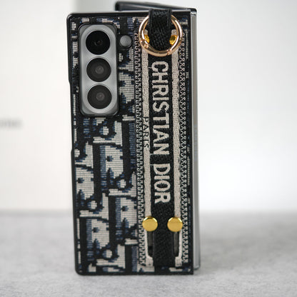 Luxury Brand C Dior Belt Embroidery Case For Samsung Z Fold