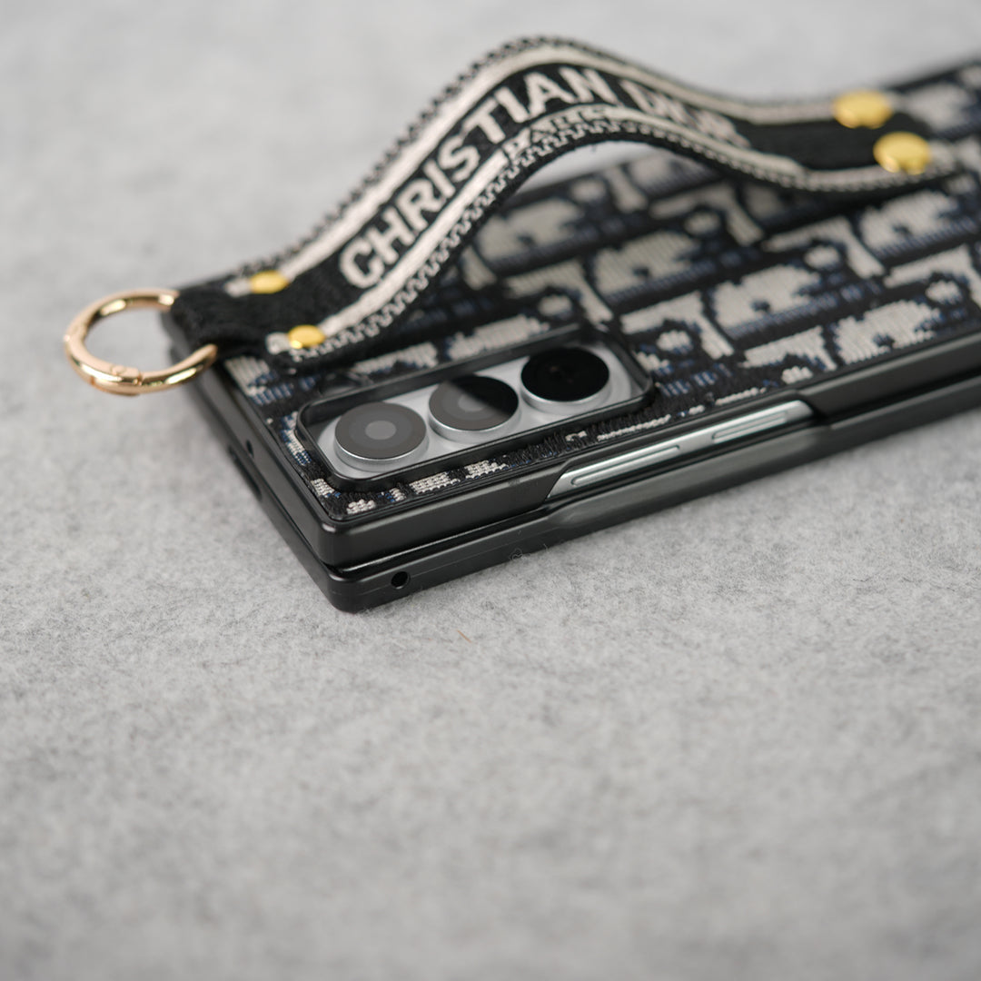 Luxury Brand C Dior Belt Embroidery Case for Samsung Z Fold 3-7