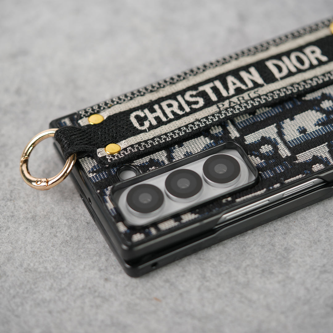 Luxury Brand C Dior Belt Embroidery Case for Samsung Z Fold 3-7