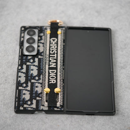 Luxury Brand C Dior Belt Embroidery Case For Samsung Z Fold