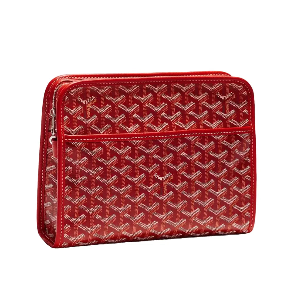 Goyard Jouvence MM Red Goyardine Canvas Toiletry Pouch
