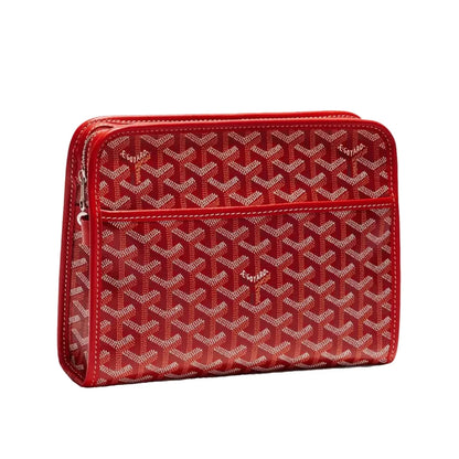 Goyard Jouvence MM Red Goyardine Canvas Toiletry Pouch