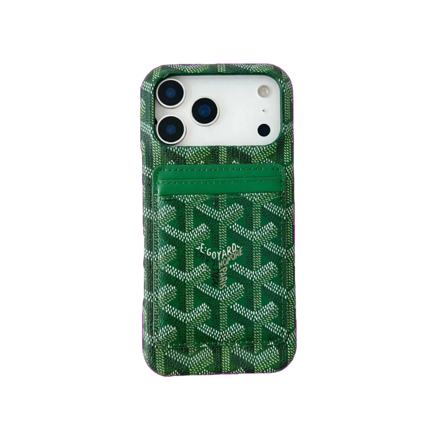 Green Premium GD iPhone MagSafe Case with Cardholder