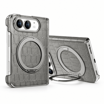 Luxury Leather Ring Stand Case for iPhone Duo