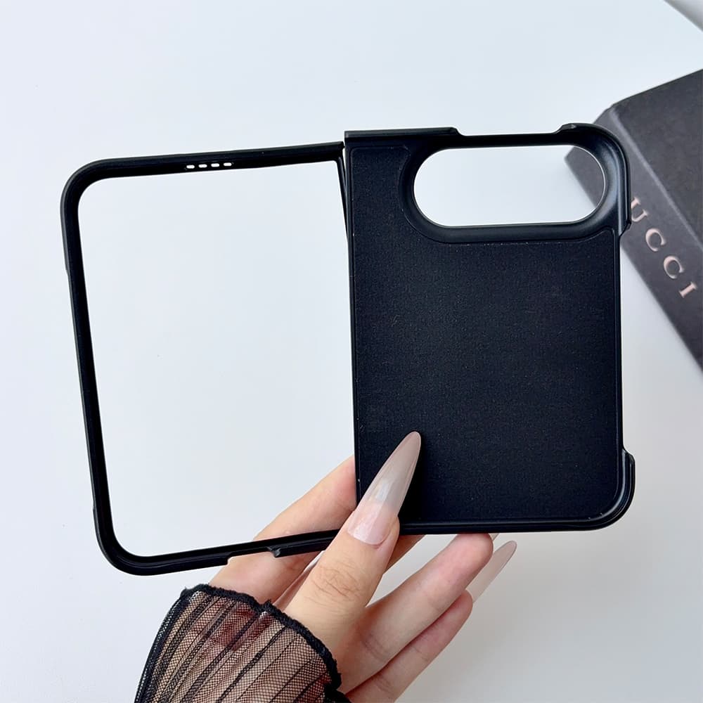 Luxury GG Monogram Canvas Foldable Case for iPhone Duo