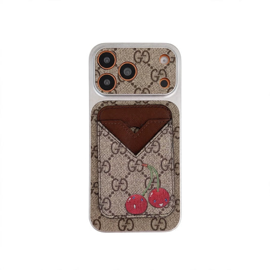 GG Style Phone case Magnet Card Holder for iPhone 13-17 Series