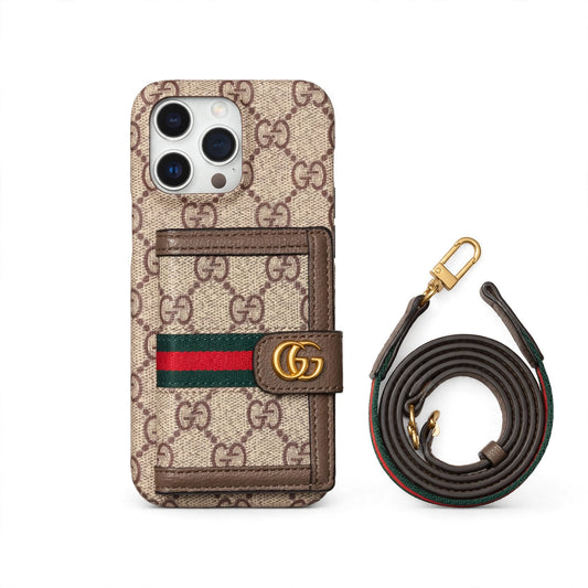 Ophidia Leather Wallet Crossbody iPhone Case