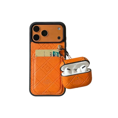HRM Quilted Leather Case with Matching AirPods Case