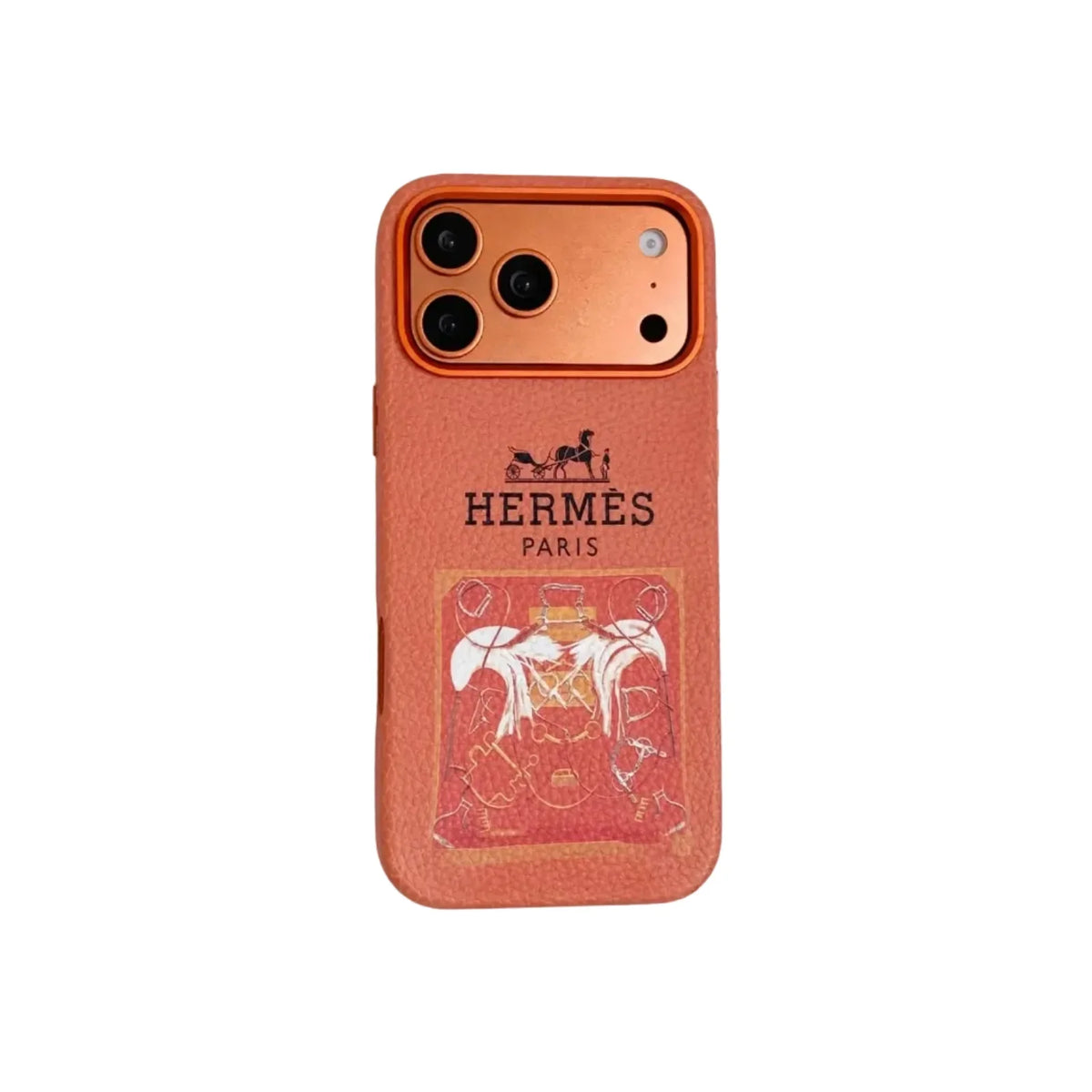 HRM Stamped Leather Case with Horse Carriage Art