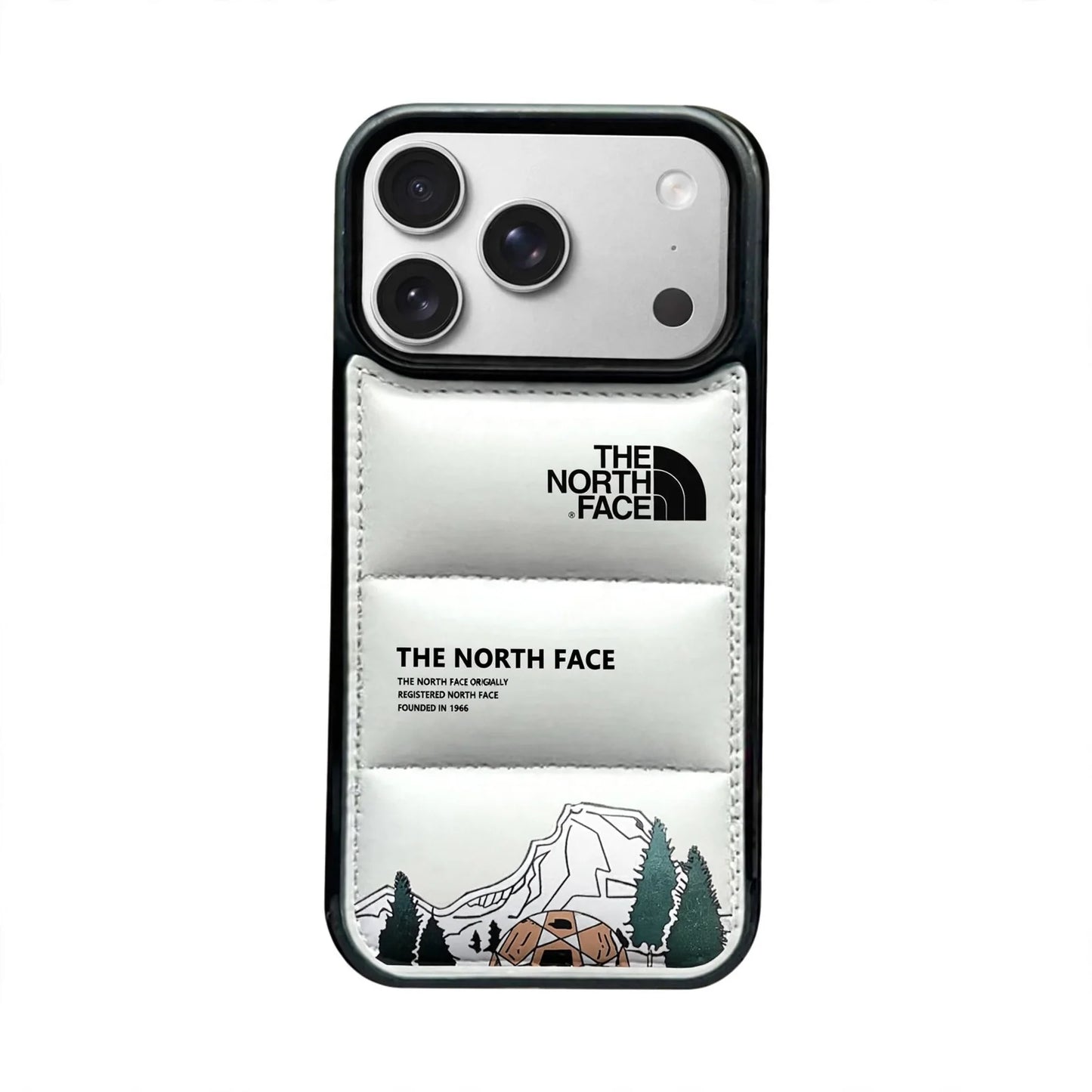 North Face Style Puffer Phone Case With Graphic
