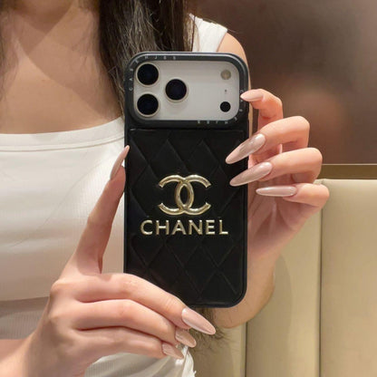Luxury Leather Chanel Phone Case For iPhone 13-17