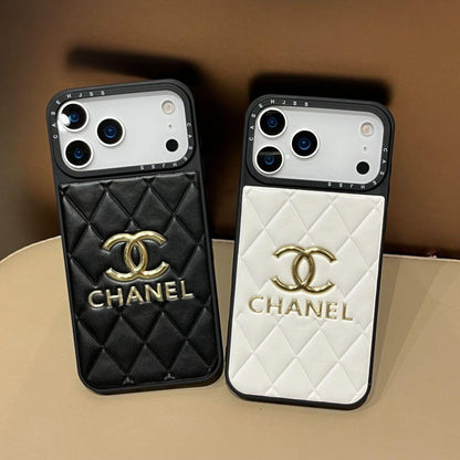 Luxury Leather Chanel Phone Case For iPhone 13-17