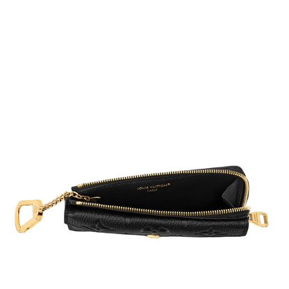 Luxury Louis Vuitton Card Holder with Key Ring – Black