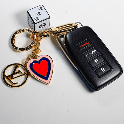 Luxury Designer Key Chain Fortune Cube Bag Charm