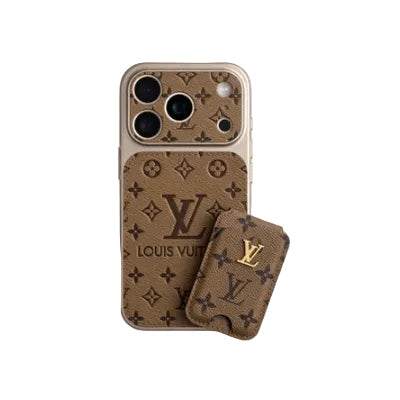 Classic Leather Monogram iPhone Case With magnetic Wallet