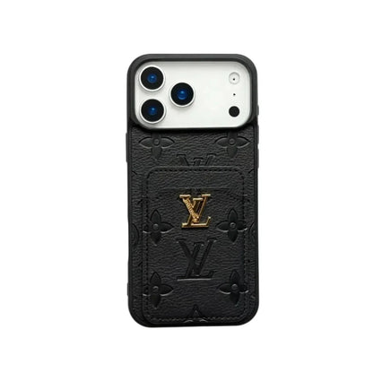 Premium Textured Case with Integrated Card Slot for iPhone 12-17 Series