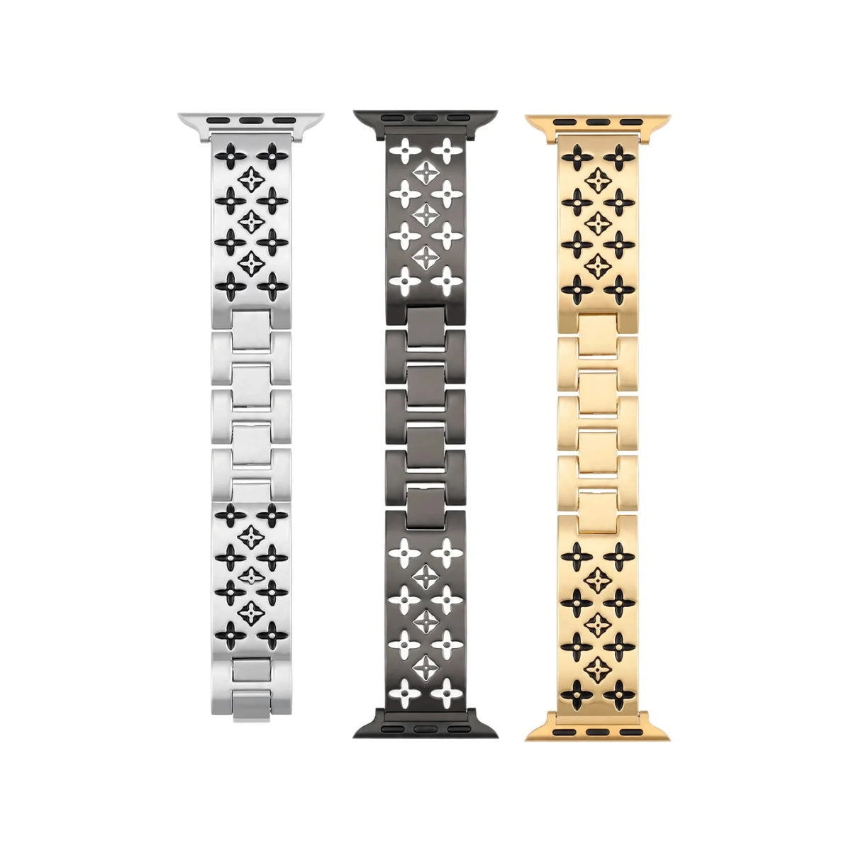 EMBOSSED METAL APPLE WATCH STRAP