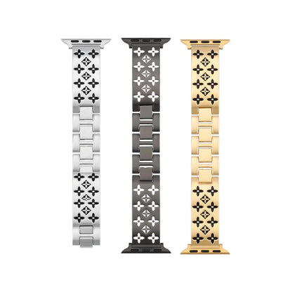 EMBOSSED METAL APPLE WATCH STRAP