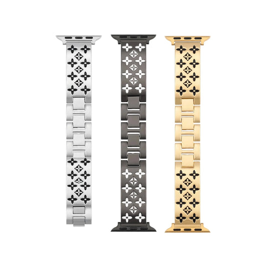 EMBOSSED METAL APPLE WATCH STRAP
