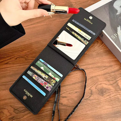 Luxury Coach Monogram Multi-Pocket Crossbody Phone Bag