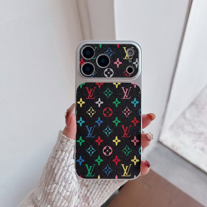 Multicolor Monogram LV-Style Phone Case for iPhone 13-17