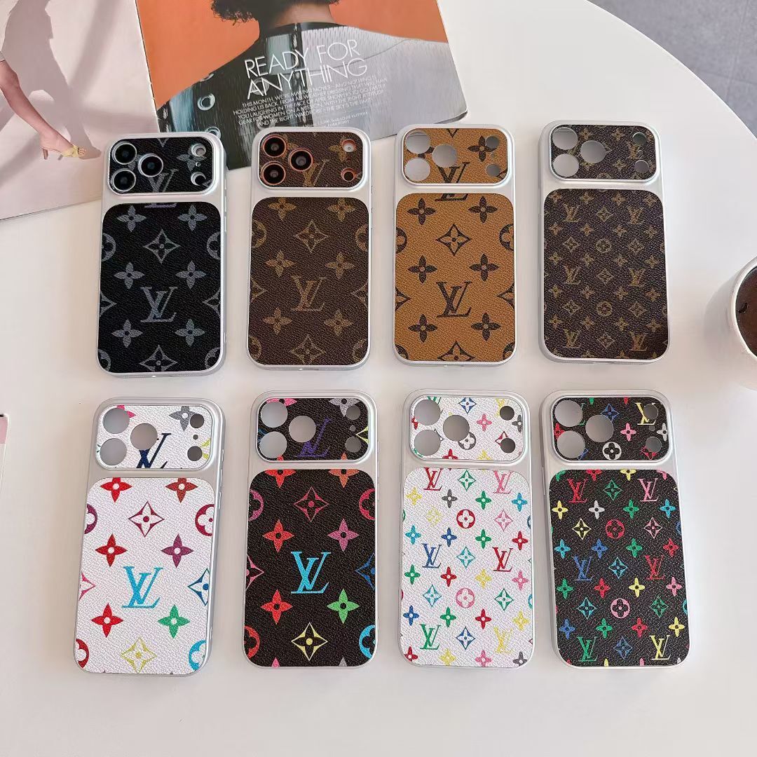 Multicolor Monogram LV-Style Phone Case for iPhone 13-17