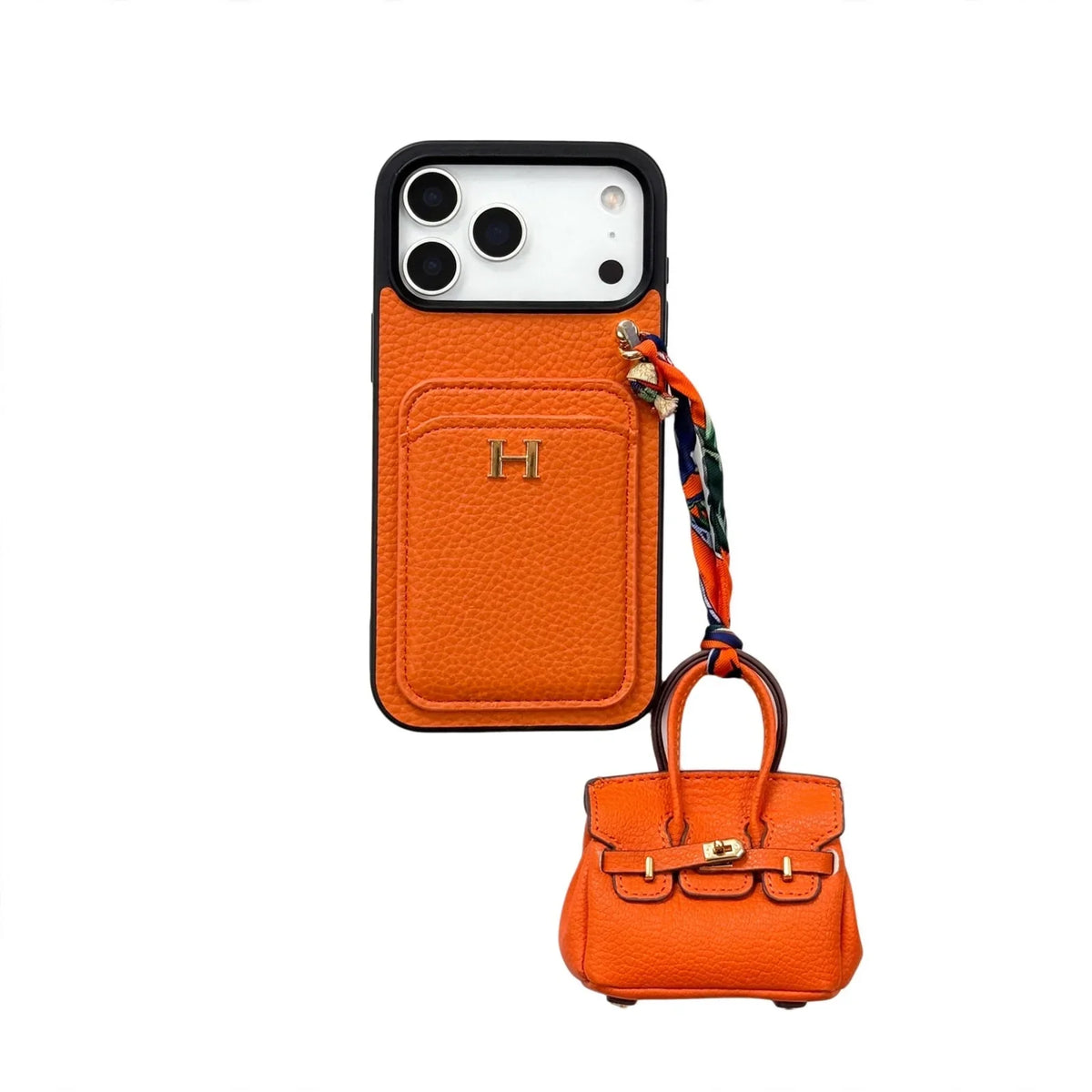 HRM Leather Case with Mini Handbag Charm