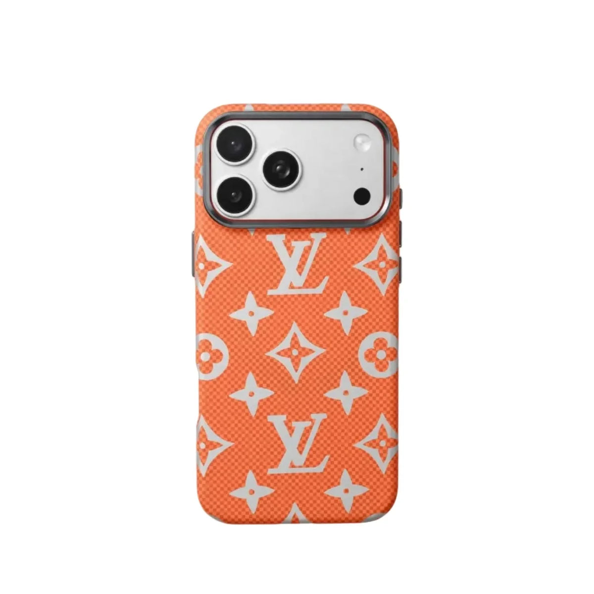 Luxury Monogram Pattern iPhone Case | Textured Canvas Designer Style Cover