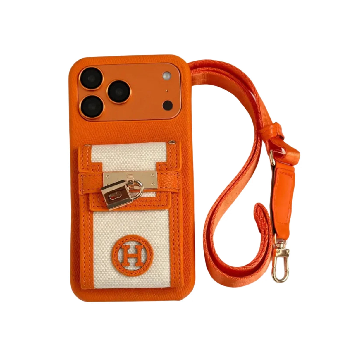 HRM Leather Case with Wristlet Strap & Perfume Charm