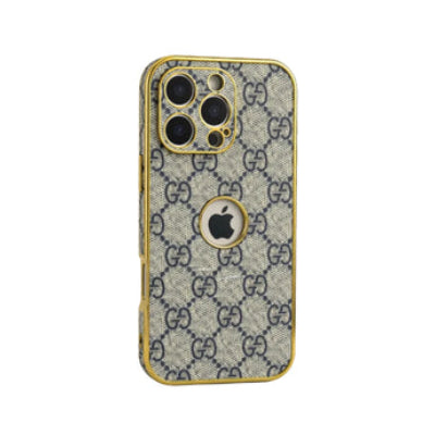 GG Clear Gold Monogram Case for iPhone 13-18 Pro & Pro Max