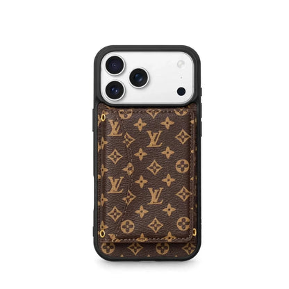Luxury Card Holder Wallet LV Style Phone Case for iPhone 12-18 Pro & Pro Max