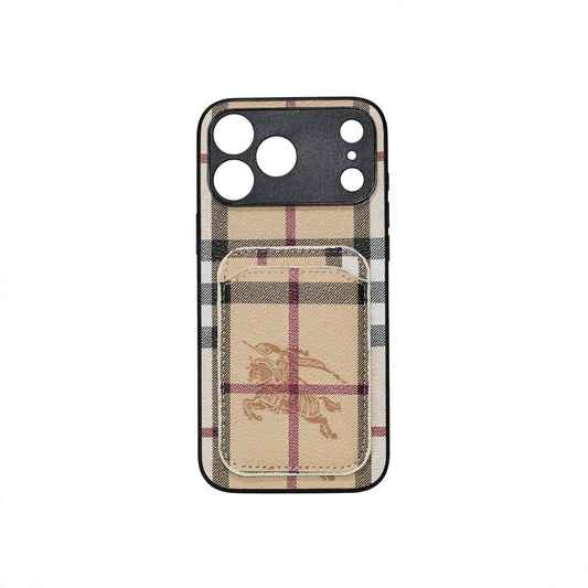 Luxury Brand Card Holder Phone Case For iPhone 12-17