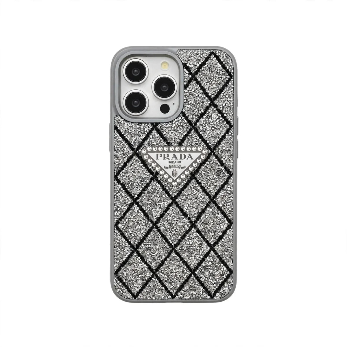 Prada Phone Case with Sparkling Rhinestones For iPhone 14-18 Pro & Pro Max