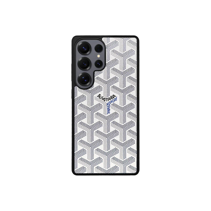Premium White GYD-Style Pattern with Magsafe Option for Samsung S22-S26 Series