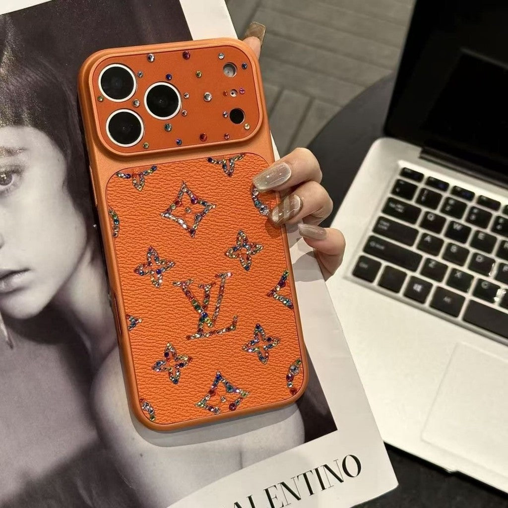 Luxury LV Rhinestones Glitter Phone Case For iPhone 14-18 Pro & Pro Max