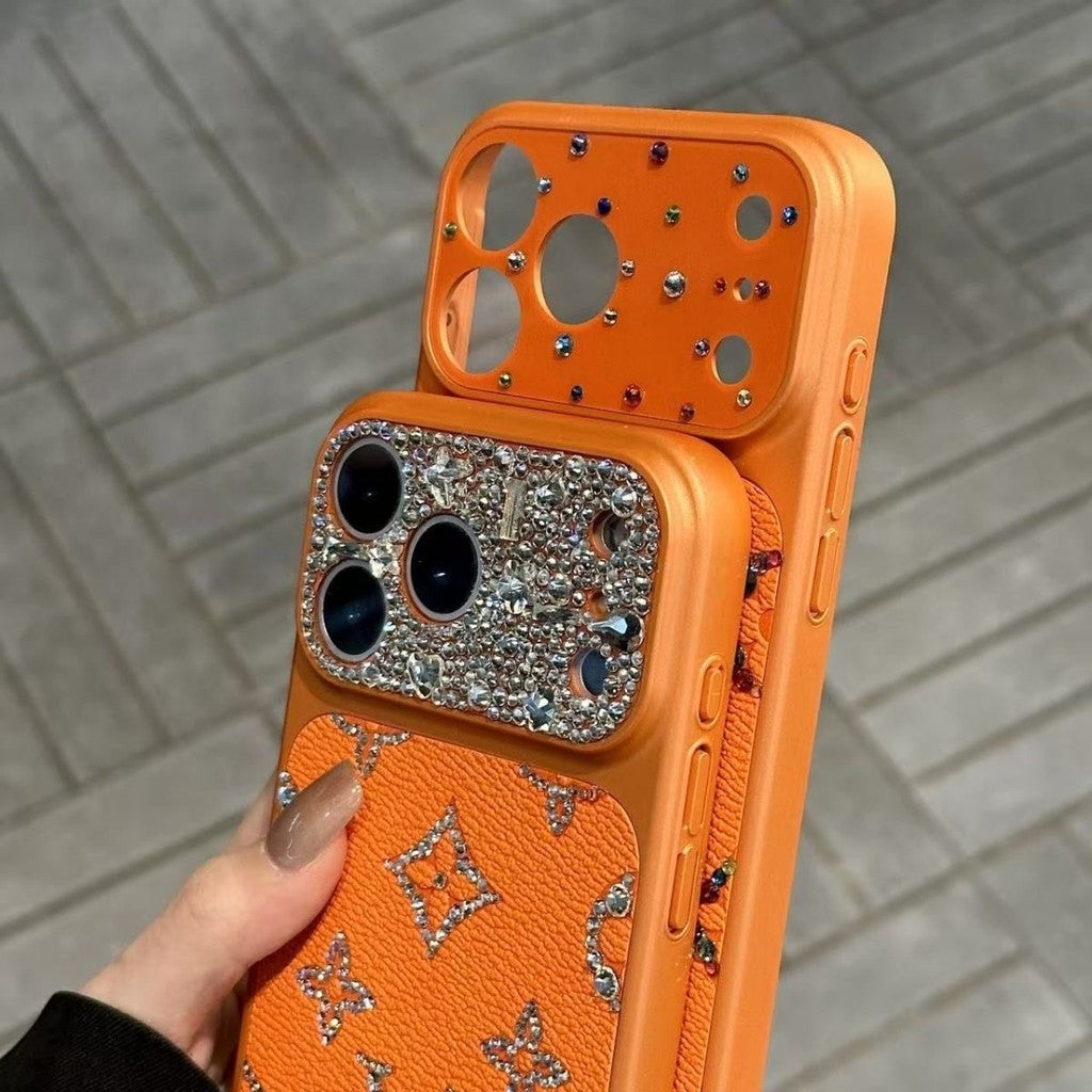 Luxury LV Rhinestones Glitter Phone Case For iPhone 14-18 Pro & Pro Max