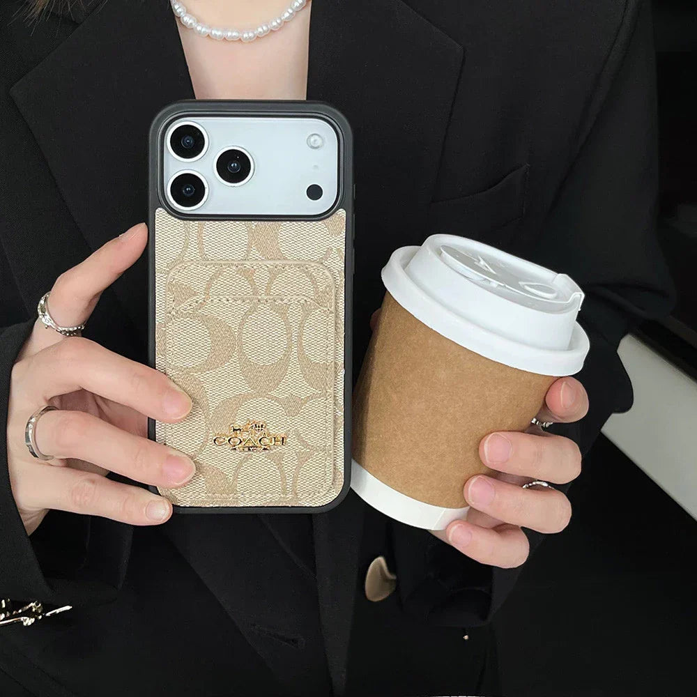 Luxury Case Modern Heritage Card Holder for iPhone 12-17 Series
