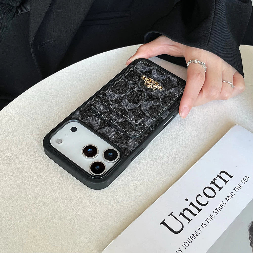 Luxury Case Modern Heritage Card Holder for iPhone 12-17 Series