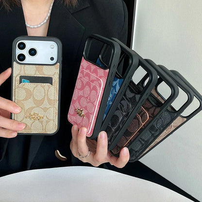 Luxury Case Modern Heritage Card Holder for iPhone 12-17 Series