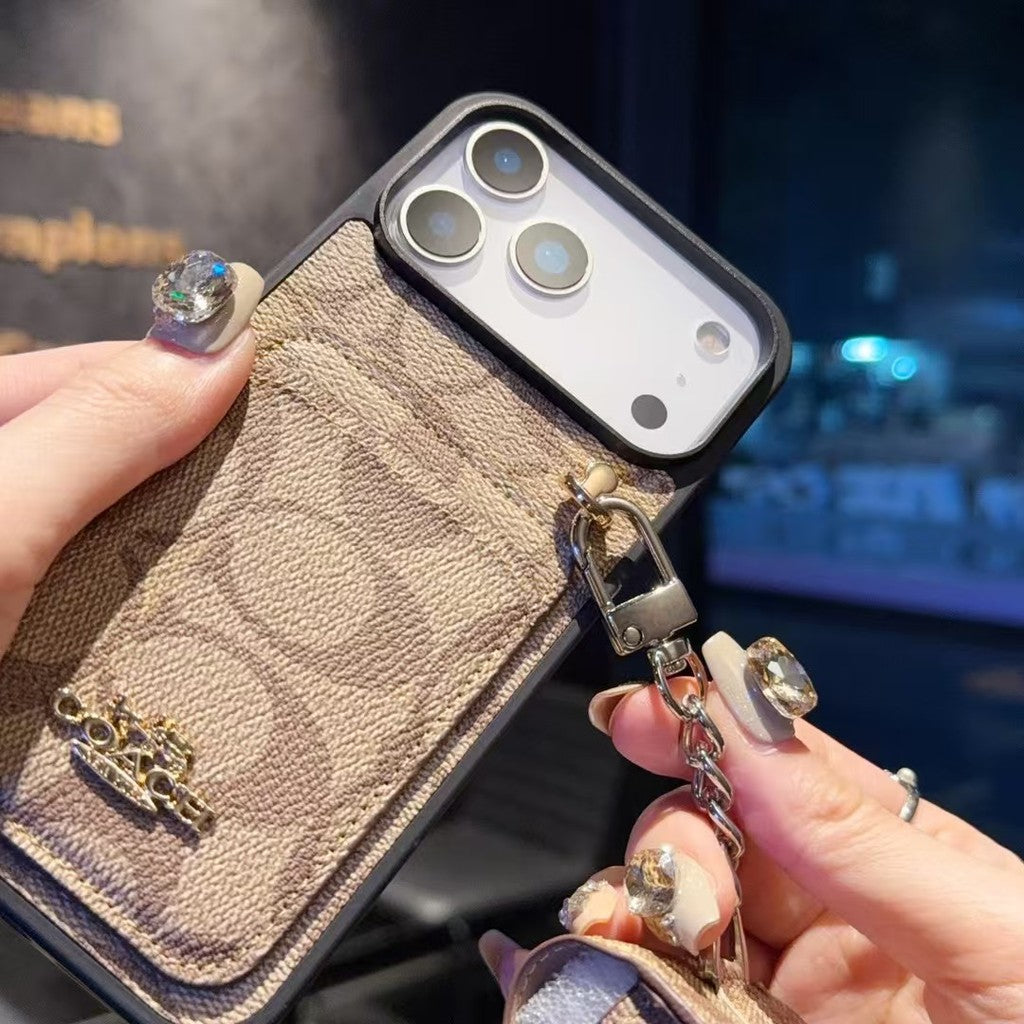 Premium Leather with Card Wallet Slot For iPhone 12-17