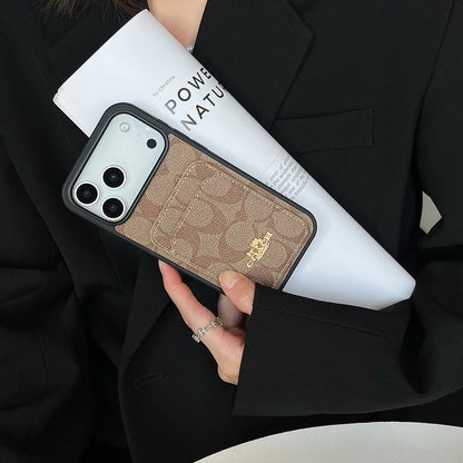 Luxury Case Modern Heritage Card Holder for iPhone 12-17 Series