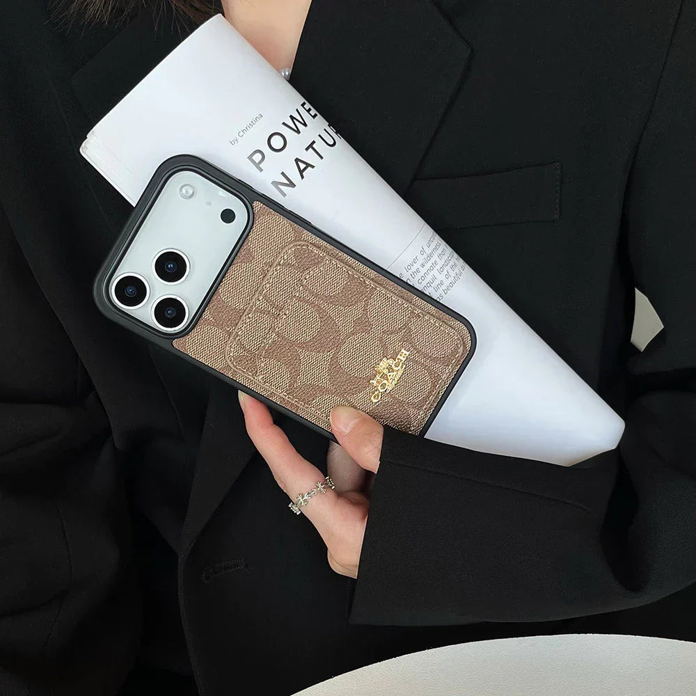 Luxury Case Modern Heritage Card Holder for iPhone 12-17 Series