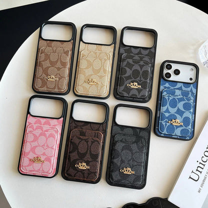 Luxury Case Modern Heritage Card Holder for iPhone 12-17 Series