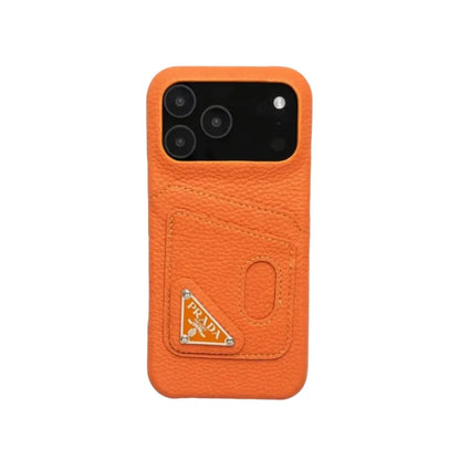 Prada Stylish Case with Card Holder For iPhone 13-18 Pro & Pro Max